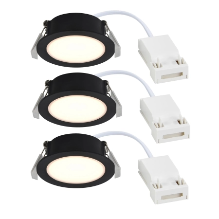 Zestaw 3 opraw wpuszczanych czarnych 3xLED 4,4W Olea NO2510400103 - Nordlux